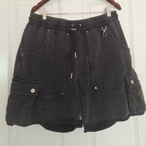 Public Saint Black CARGO SWEAT-SHORTS  size xl‎